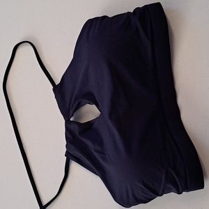 Athleta swimsuit large navy blue halter